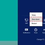 วิธีปิดเครื่องคอมพิวเตอร์สำหรับ Windows 8.1