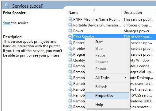 วิธีแก้ไข Print Spooler service is not running