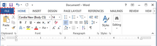 วิธีเปลี่ยนไม้บรรทัด(Ruler) จากนิ้ว(Inches) เป็นเซนติเมตร(Centimeters) ใน Microsoft Word 2013