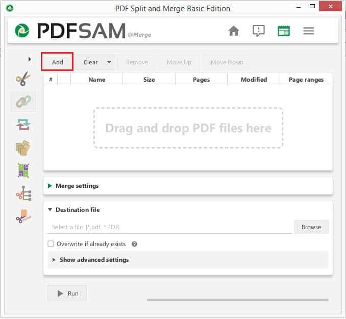 วิธีรวมไฟล์ PDF ด้วยโปรแกรม PDFsam Basic