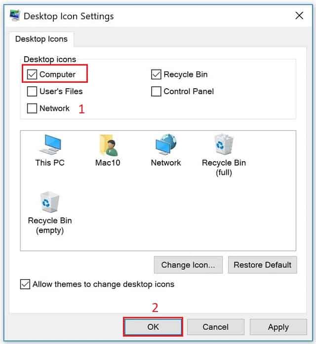 วิธีแสดงไอคอน This PC (Computer) บนหน้าจอคอมพิวเตอร์ (Desktop) ของ Windows 10 วิธีแสดงไอคอน This Pc (Computer) บนหน้าจอคอมพิวเตอร์ (Desktop) ของ Windows 10