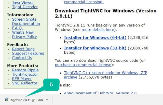 วิธีติดตั้งโปรแกรม TightVNC สำหรับ Microsoft Windows