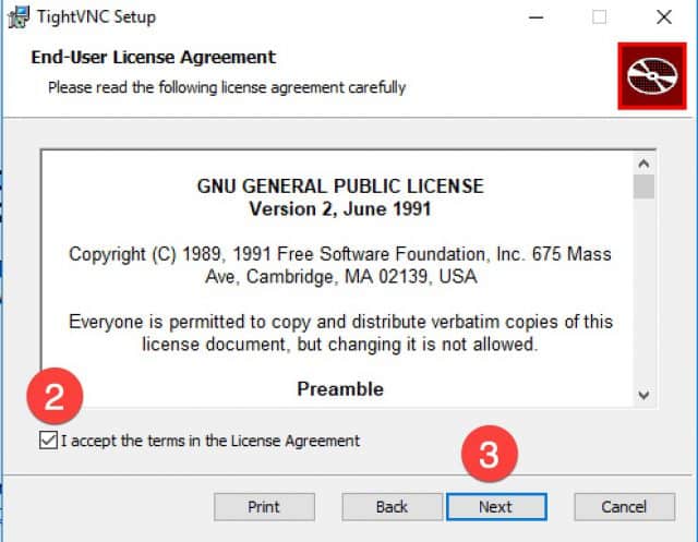 วิธีติดตั้งโปรแกรม TightVNC สำหรับ Microsoft Windows