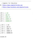 โค้ดวนรับค่าตัวเลขทศนิยม จำนวน 5 ค่า และแสดงผล ด้วยภาษาไพทอน (Python)